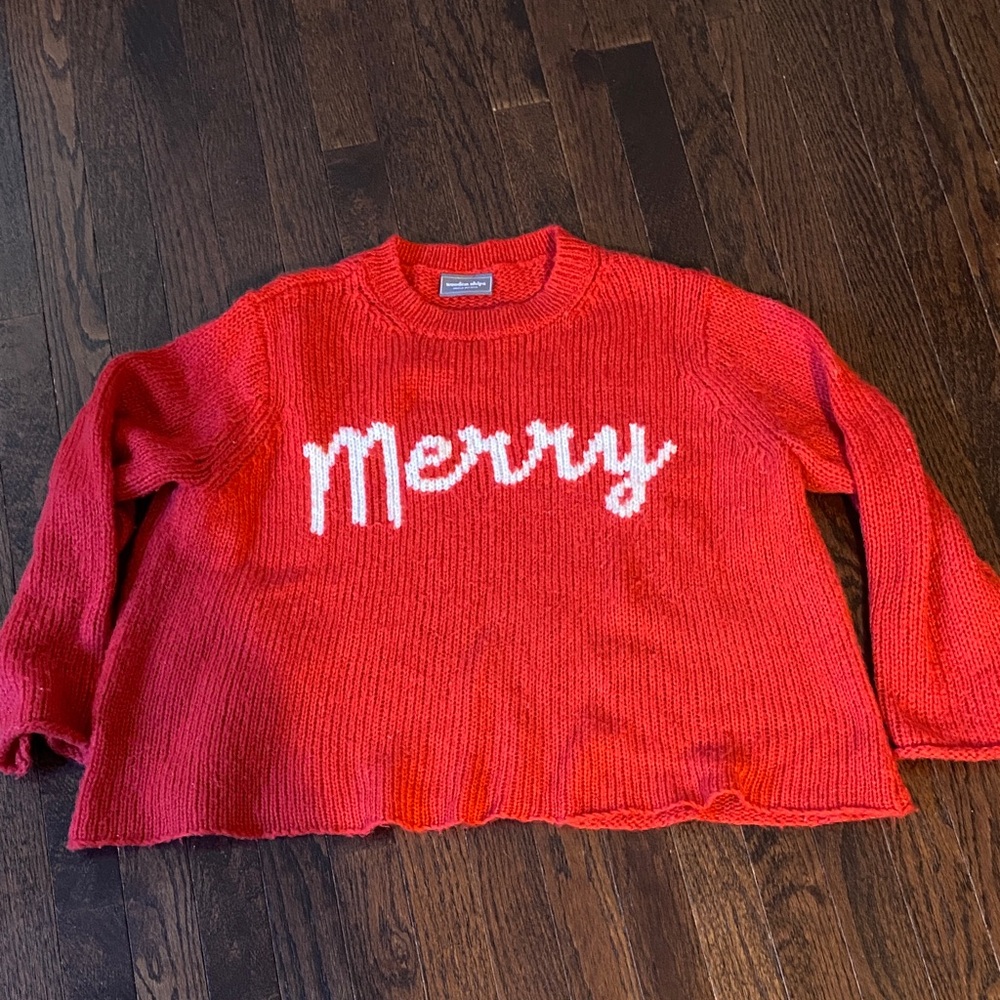 Wooden Ships Red 'Merry' Sweater s/m